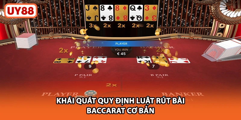 Khái quát quy định luật rút bài baccarat cơ bản